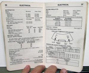 1975 AMC American Motors Gremlin Hornet Matador Service Specifications Handbook