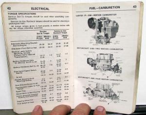 1975 AMC American Motors Gremlin Hornet Matador Service Specifications Handbook