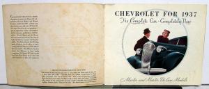 1937 Chevrolet Dealer Sales Brochure Master De Luxe Original