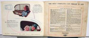 1937 Chevrolet Dealer Sales Brochure Master De Luxe Original