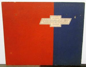 1937 Chevrolet Dealer Sales Brochure Master De Luxe Original