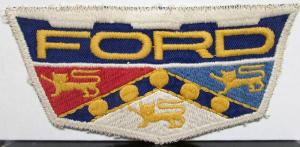 Early 1960s Ford Embroidered Patch Logo Dealer Vintage Racing Show Car Original