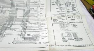 1964 Cadillac Dealer Chassis Wiring Circuit Diagram Poster Service Department