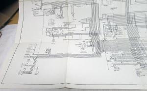 1964 Cadillac Dealer Chassis Wiring Circuit Diagram Poster Service Department