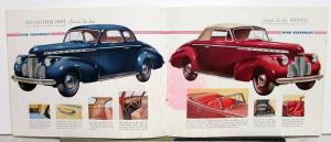 1940 Chevrolet Special Deluxe Master Deluxe Master 85 Color Sales Brochure Orig