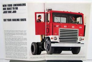 1966 Ford W Series Highway Tractor Trucks Sales Brochure Original