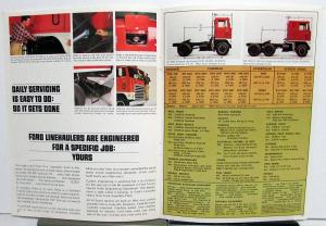 1966 Ford W Series Highway Tractor Trucks Sales Brochure Original