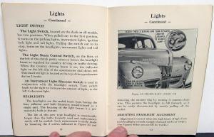 1941 Ford Lincoln Mercury Cars & Trucks Service Data Handbook Garage Gas Station