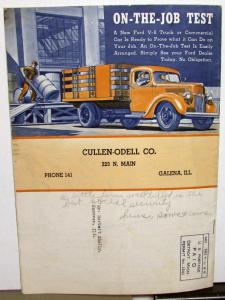 1939 Truk-Age Ford Dealer Promotional Magazine December Edition Trucks