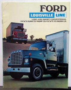 1971 Ford Louisville Long Short Conventional L Series Trucks Sales Brochure