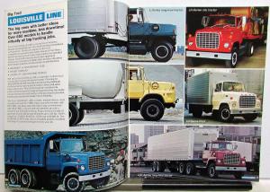 1971 Ford Louisville Long Short Conventional L Series Trucks Sales Brochure