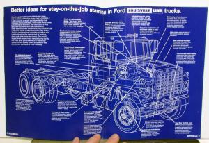 1971 Ford Louisville Long Short Conventional L Series Trucks Sales Brochure