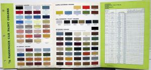 1974 Ford Car & Truck Paint Chip Colors Reference Chart DEALER ONLY ITEM