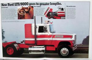 1976 Ford LTL-9000 Louisville Line Trucks Sales Folder Data Sheet Original