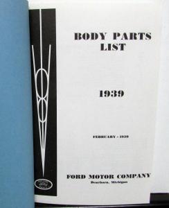 1939 1940 Ford Passenger & Commercial Cars Body Parts List Catalog Reproduction