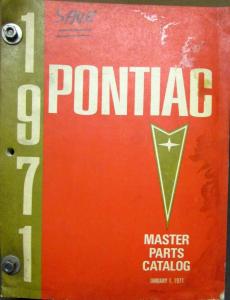 1971 Pontiac Master Parts and Accessories Catalog GTO Firebird Trans Am Tempest