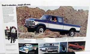 1979 Ford 4WD Pickup Trucks Bronco  F Series Sales Brochure Original