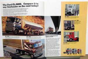 1979 Ford CL & CLT 9000 Linehauler Truck Color Sales Brochure Original