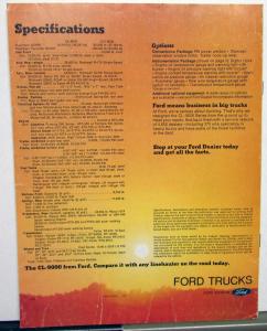 1979 Ford CL & CLT 9000 Linehauler Truck Color Sales Brochure Original