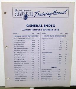 1965 Set Of 12 Oldsmobile Service Guild Training Manual Monthly Bulletins GM