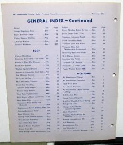 1965 Set Of 12 Oldsmobile Service Guild Training Manual Monthly Bulletins GM