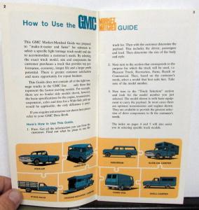 1968 GMC Truck Dealer Sales Brochure Market Matched Features Comparison