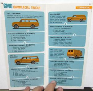 1968 GMC Truck Dealer Sales Brochure Market Matched Features Comparison