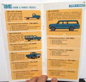 1968 GMC Truck Dealer Sales Brochure Market Matched Features Comparison