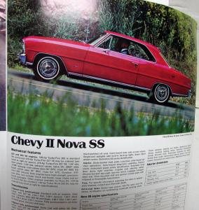 1967 Chevrolet Super Sports Sales Brochure Camaro Impala Chevelle Corvette Nova