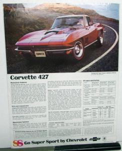 1967 Chevrolet Super Sports Sales Brochure Camaro Impala Chevelle Corvette Nova