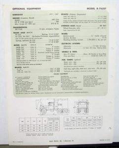 1966 Mack Truck Dealer R-763ST Sales Brochure Data Sheet Specifications