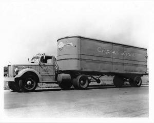 1950s Mack Tractor Trailer Truck Press Photo 0216 - Clipper Lines Inc - Medford