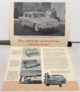 1961 Rambler X-Ray Dealer Sales Brochure Features Specs Pricing Comparisons Orig