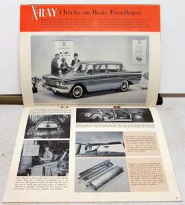 1961 Rambler X-Ray Dealer Sales Brochure Features Specs Pricing Comparisons Orig