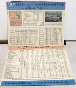 1961 Rambler X-Ray Dealer Sales Brochure Features Specs Pricing Comparisons Orig