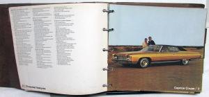 1971 Chevrolet Dealer Album Color Fabric Data Chevelle Corvette Camaro Nova Vega