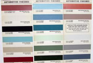 1958 Cadillac Paint Chip Color Samples Leaflets Martin Senour Paints