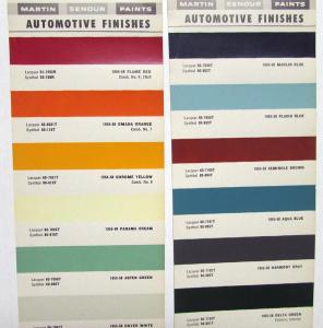 1955 1956 1957 1958 GMC Truck Paint Chip Color Samples Leaflets Martin Senour