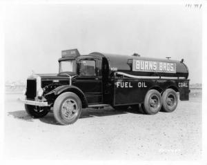 1940s Mack Tanker Truck Press Photo 0236 - Burns Bros Fuel Oil Coal