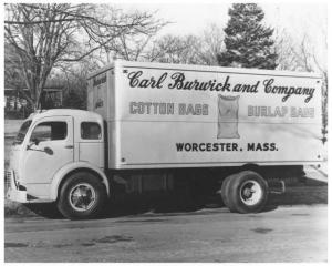 1950s White COE Box Truck Press Photo 0098 - Carl Burwick & Company - Worchester