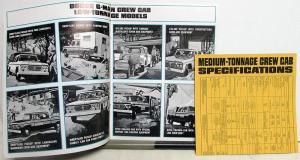 1964 Dodge Truck Crew Cab 4 Door D200 W200 400 500 700 H/D Sales Brochure Orig