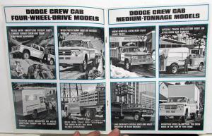 1964 Dodge Truck Crew Cab 4 Door D200 W200 400 500 700 H/D Sales Brochure Orig