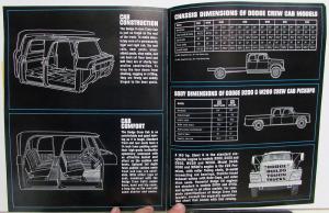 1964 Dodge Truck Crew Cab 4 Door D200 W200 400 500 700 H/D Sales Brochure Orig