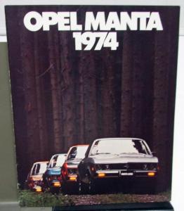 1974 Opel Manta Dealer Brochure Large Features Specs Luxus Rallye Sport Wagon