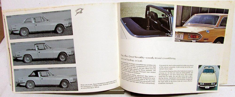 1972 Triumph Stag Dealer Prestige Sales Brochure 2+2 Models Large