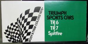 1976 Triumph Dealer Sales Brochure TR6 TR7 Spitfire Body & Trim Colors Paint