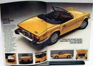 1977 Triumph Dealer Prestige Sales Brochure Spifire Features Options Large