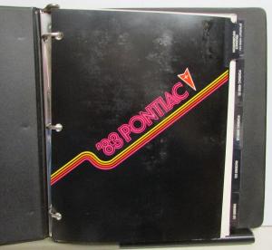 1983 Pontiac Trans Am Firebird Grand Prix 6000 Dealer Product Manual Data Book