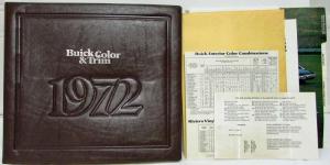 1972 Buick & Opel Dealer Album Color & Trim Data Book Skylark GS Riviera Manta