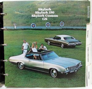 1972 Buick & Opel Dealer Album Color & Trim Data Book Skylark GS Riviera Manta